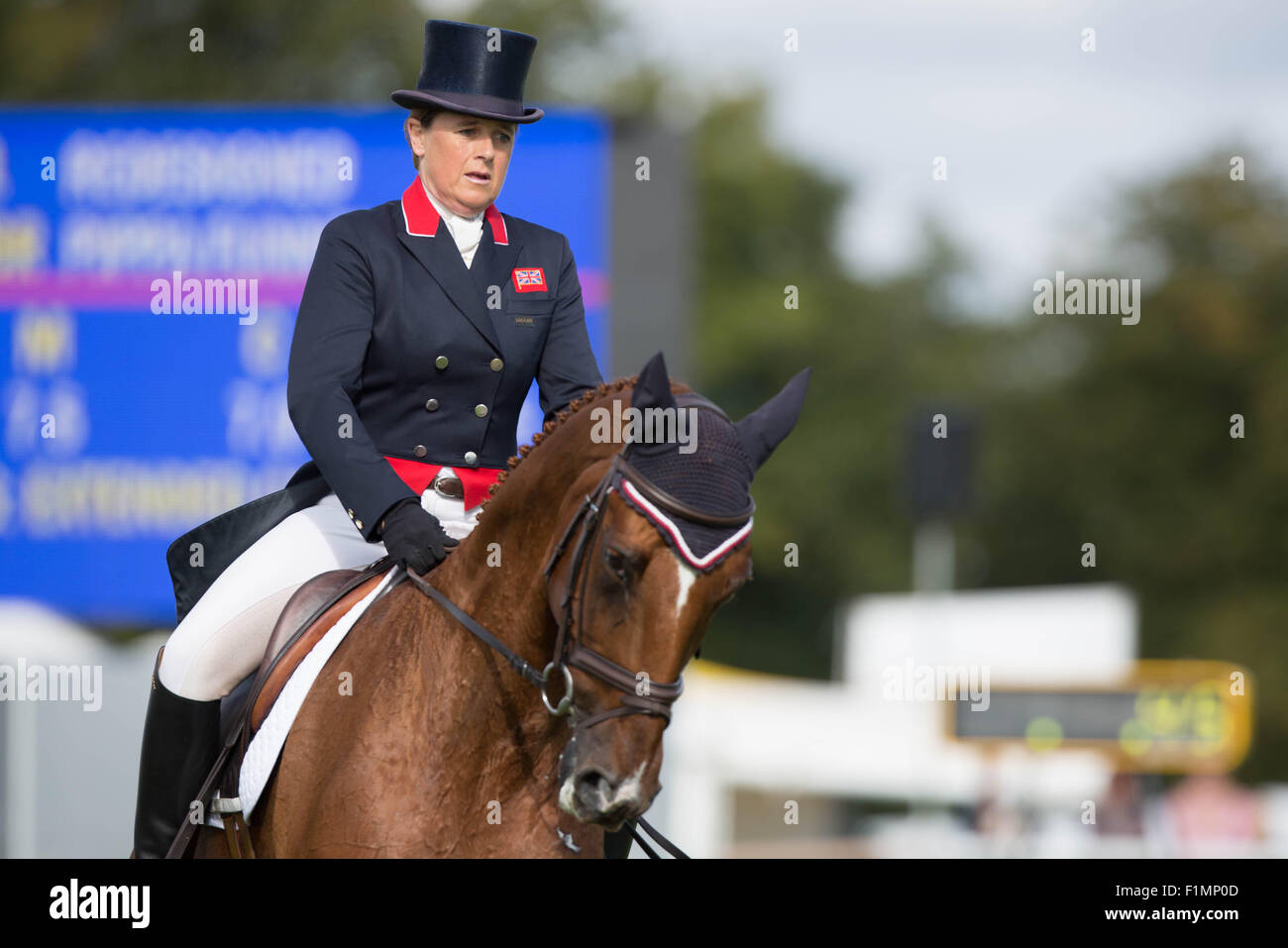 Stamford Lincs, Regno Unito. Il 3 settembre, 2015. La Land Rover Burghley Horse Trials 2015 Pippa Funnellon riprogettato Credito: Tim Scrivener/Alamy Live News Foto Stock