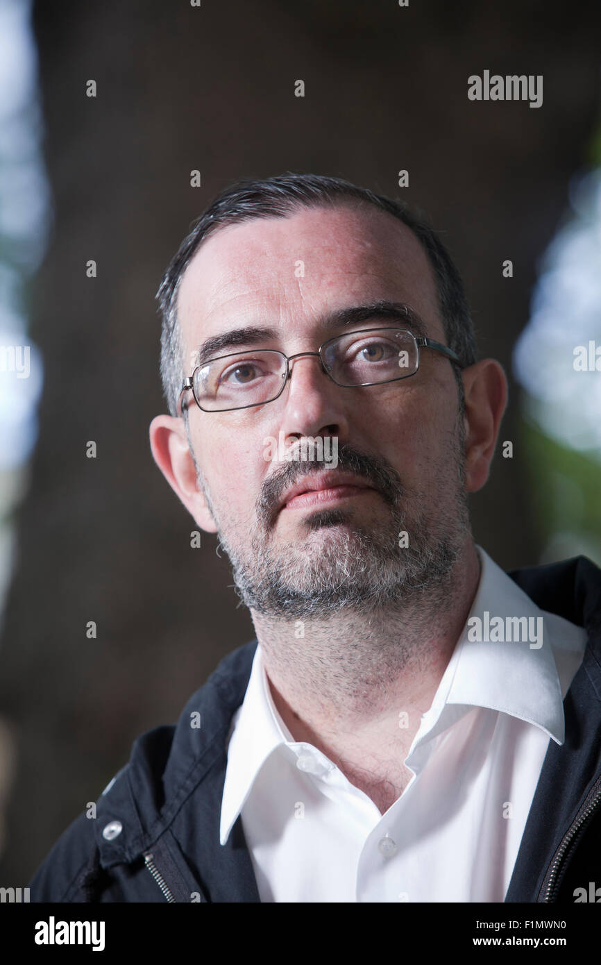 Pablo Soler Frost, scrittore messicano, a Edinburgh International Book Festival 2015. Edimburgo, Scozia. 17 Agosto 2015 Foto Stock