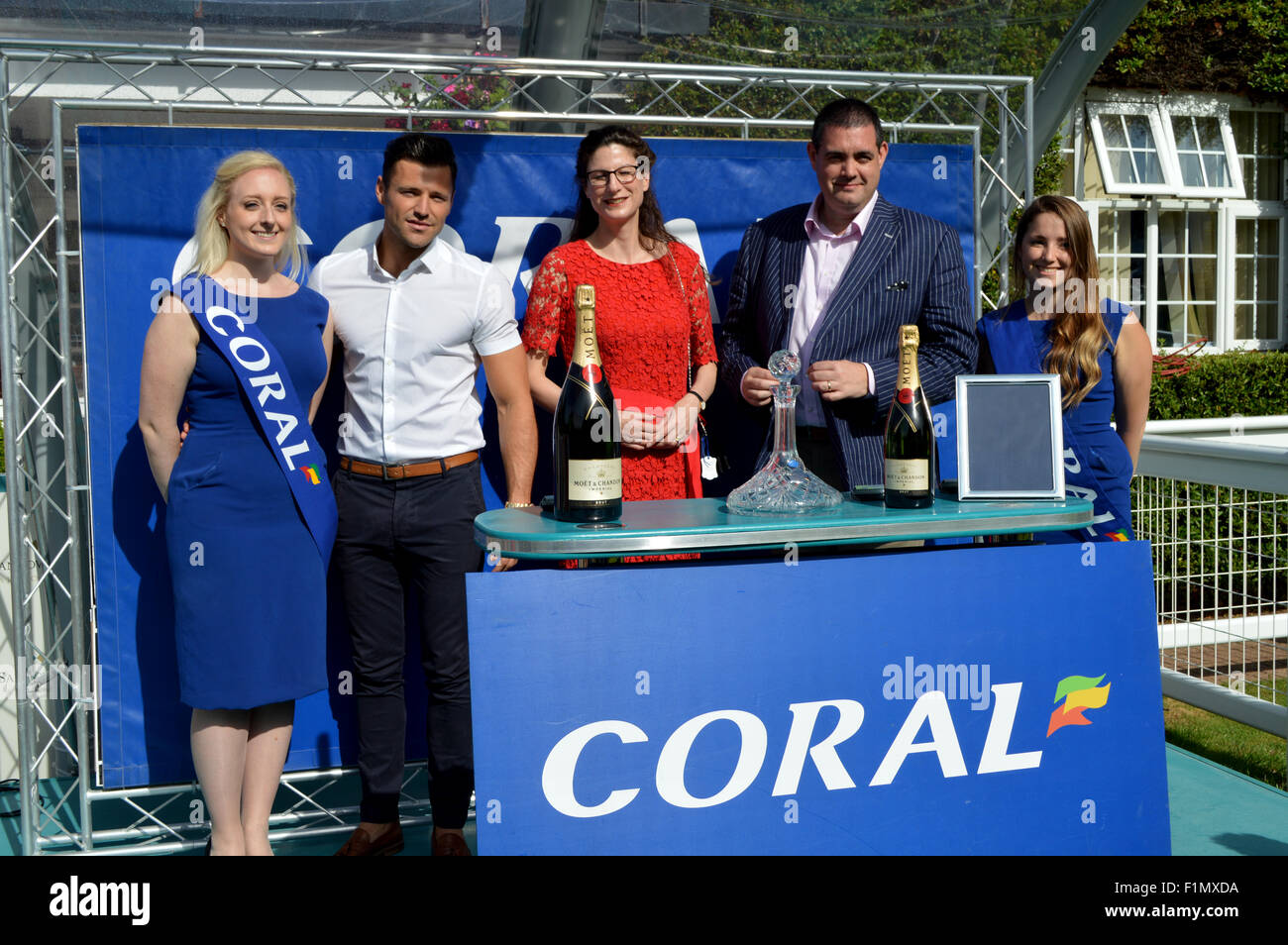 Mark Wright assiste Coral-Eclipse giorno a Sandown Park Racecourse dotate: Mark Wright dove: Esher, Regno Unito quando: 04 Lug 2015 Foto Stock