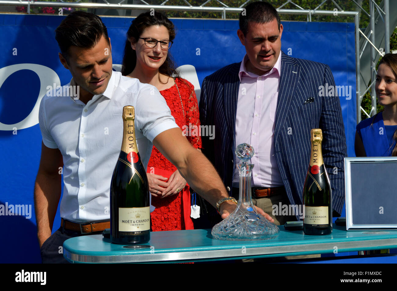 Mark Wright assiste Coral-Eclipse giorno a Sandown Park Racecourse dotate: Mark Wright dove: Esher, Regno Unito quando: 04 Lug 2015 Foto Stock