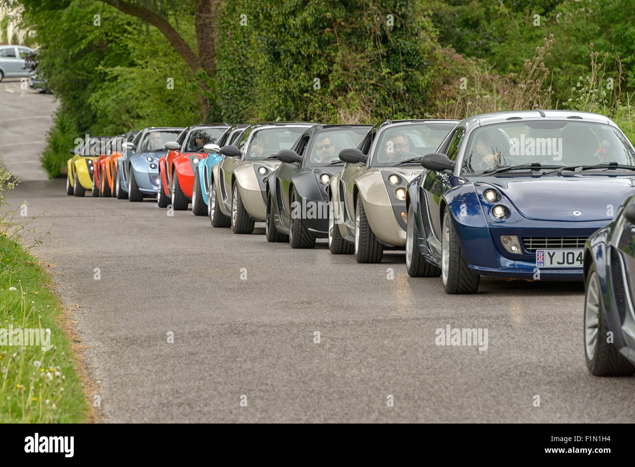 Smart roadster parade Foto Stock