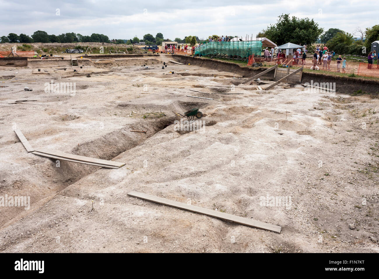 Città romana progetto LIFE: uno scavo archeologico al sito Silchester, Berkshire, Inghilterra, GB, UK. Foto Stock