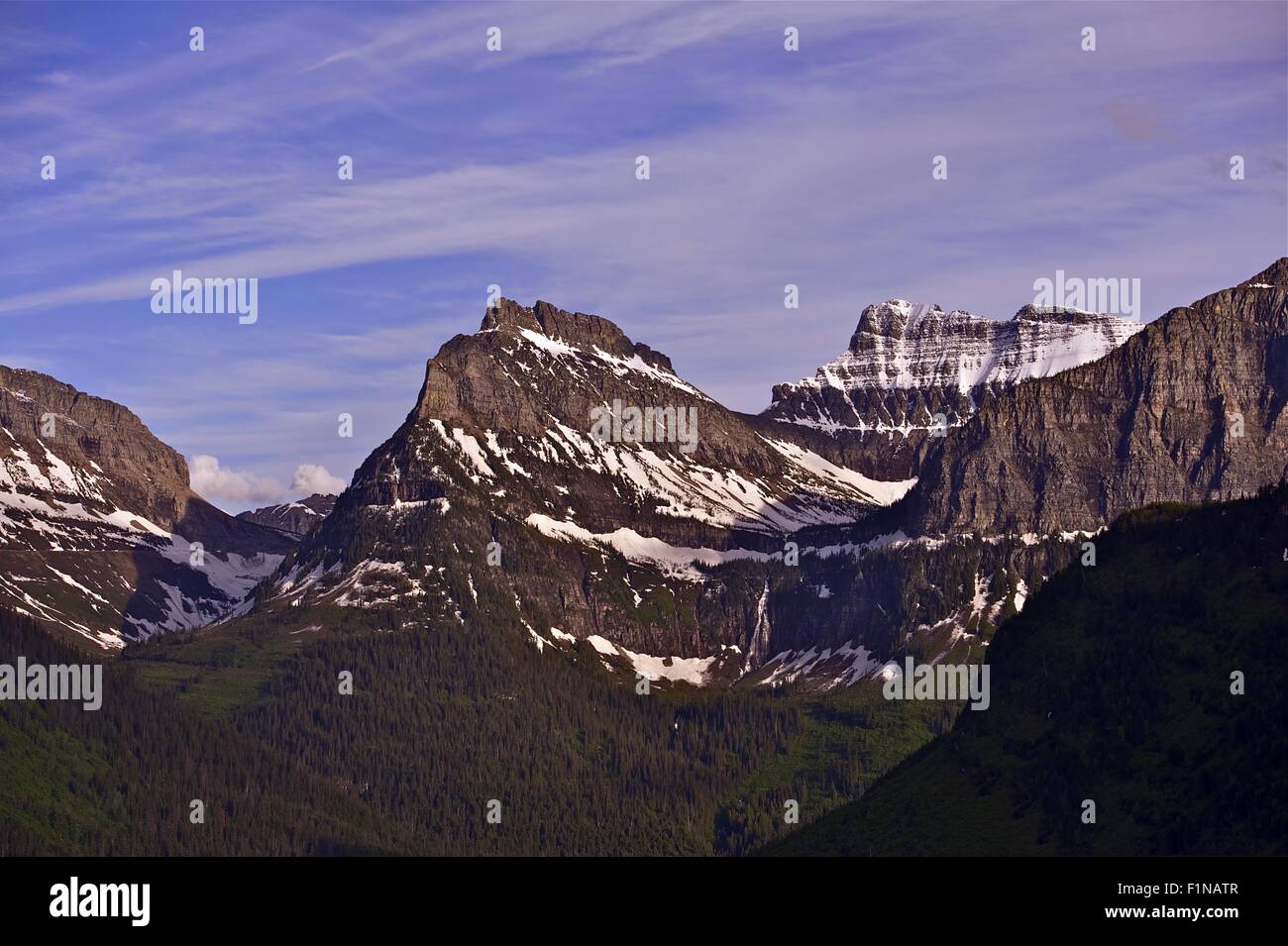 Montana Montagne Rocciose gamma. Montana, U.S.A. Il Parco Nazionale di Glacier, MT. Natura raccolta di fotografie. Foto Stock