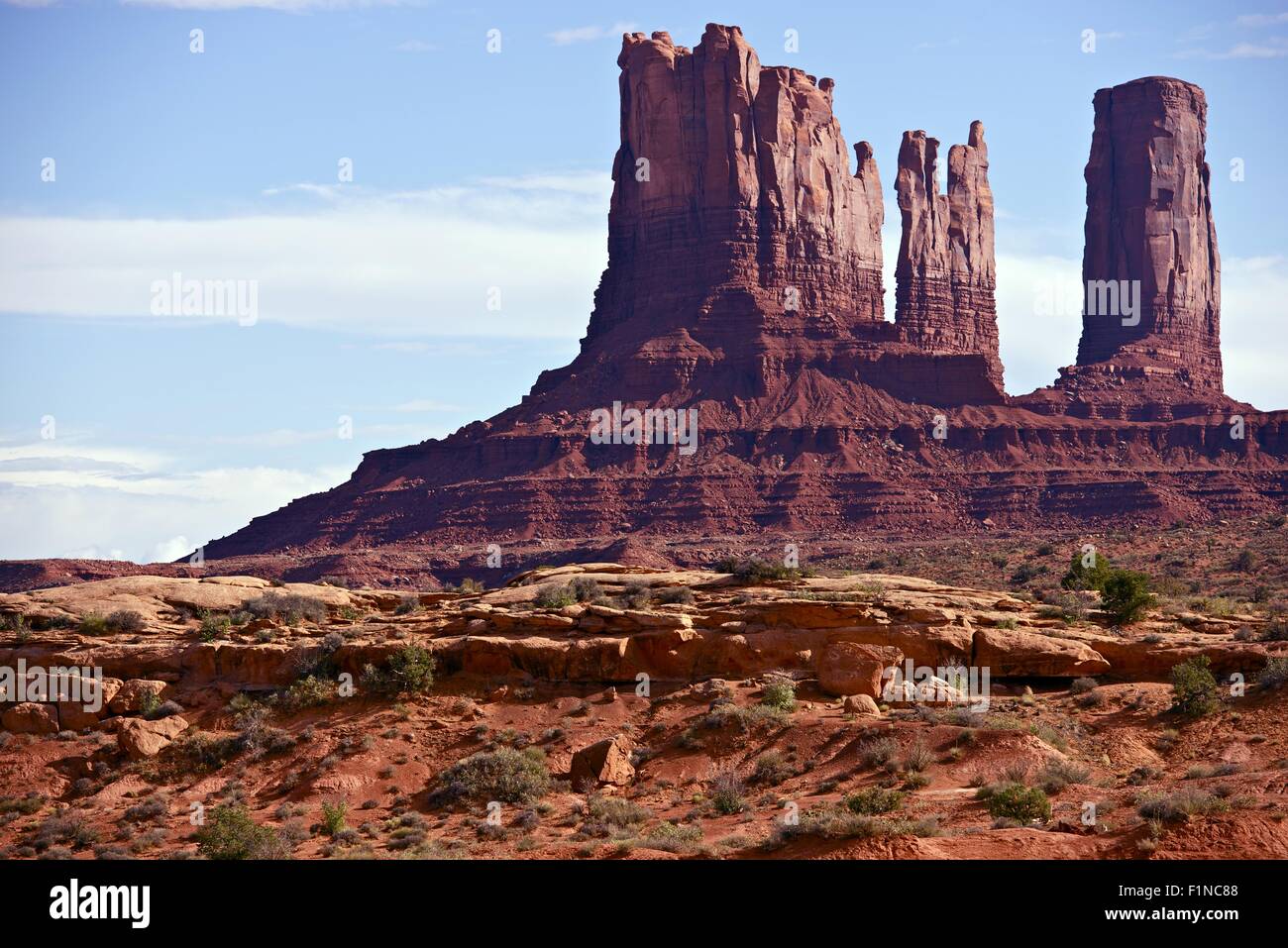 I famosi monumenti Valley - Stati Uniti d'America. Meraviglia geologica. Bellissimo paesaggio dell'Arizona. La fotografia naturalistica Colle Foto Stock