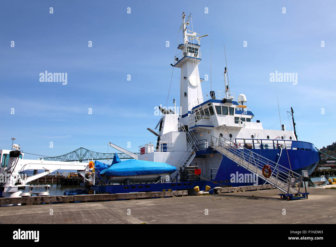 Oregon responder una nave per le situazioni di emergenza in mare, porto di Astoria. Foto Stock