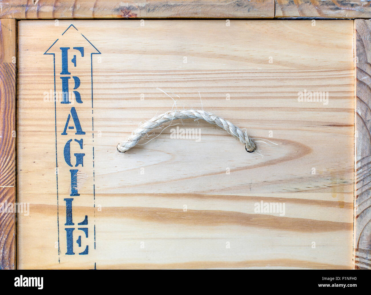 Il pannello laterale del legno scatola di consegna Foto Stock