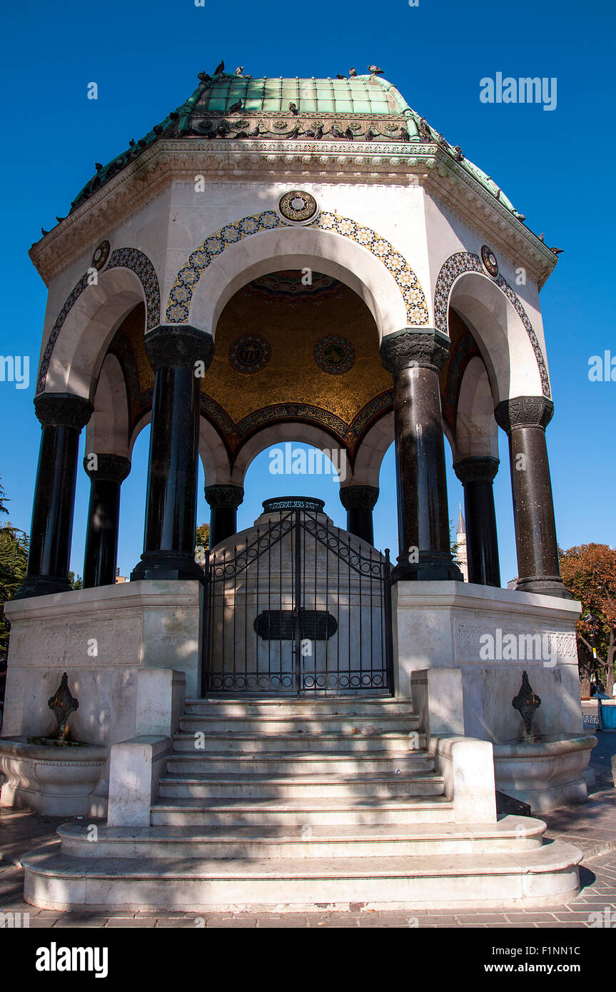 Fontana di tedesco nel quartiere di Sultanahmet Foto Stock