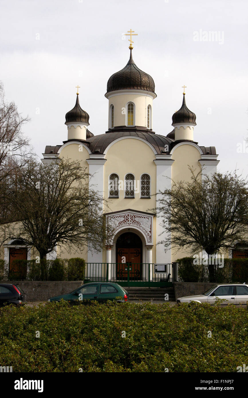 Russisch-orthodoxe Kirche, Berlin-Steglitz. Foto Stock