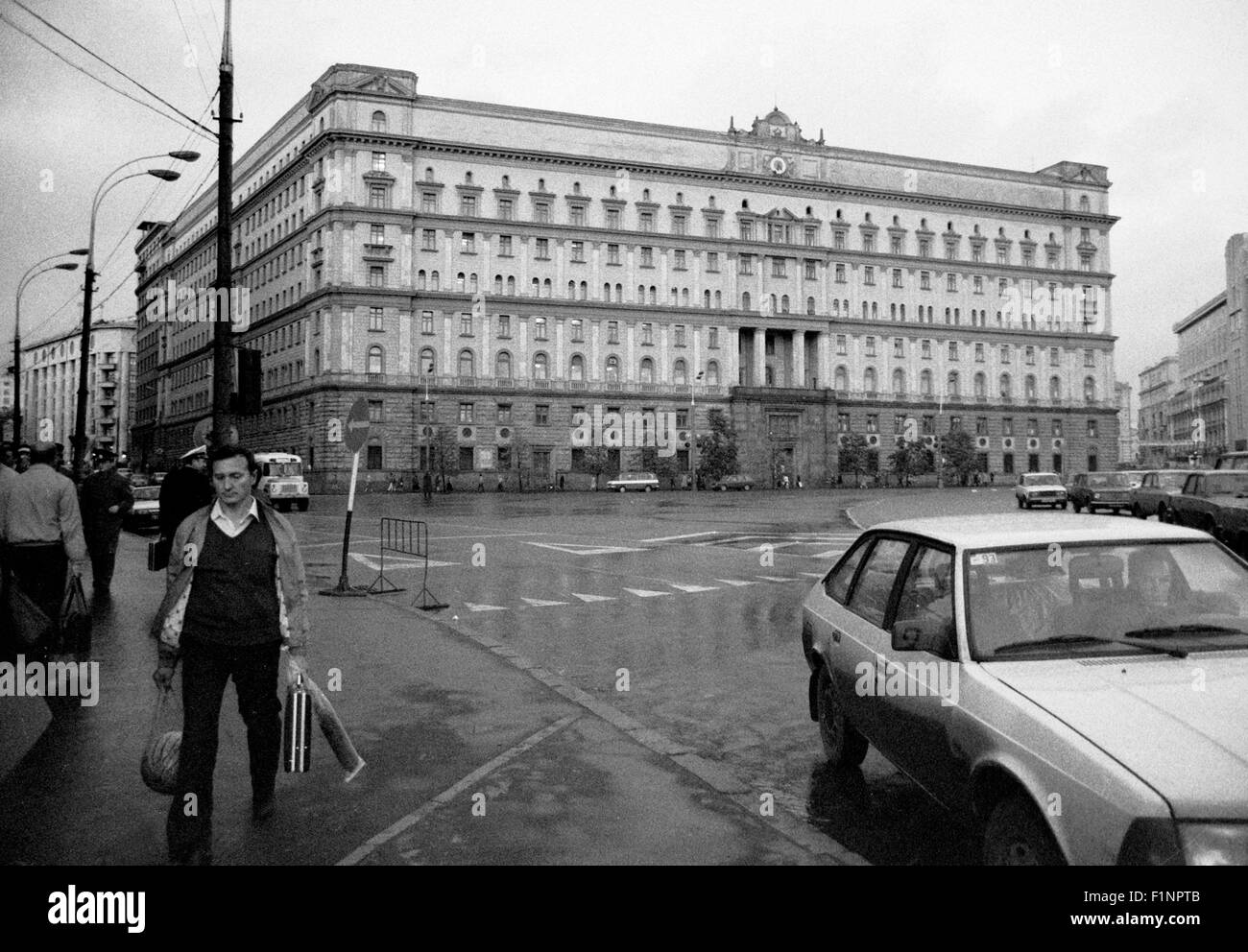 Lubjanka/ Lubyanka edificio, Mosca 1990. Foto Stock