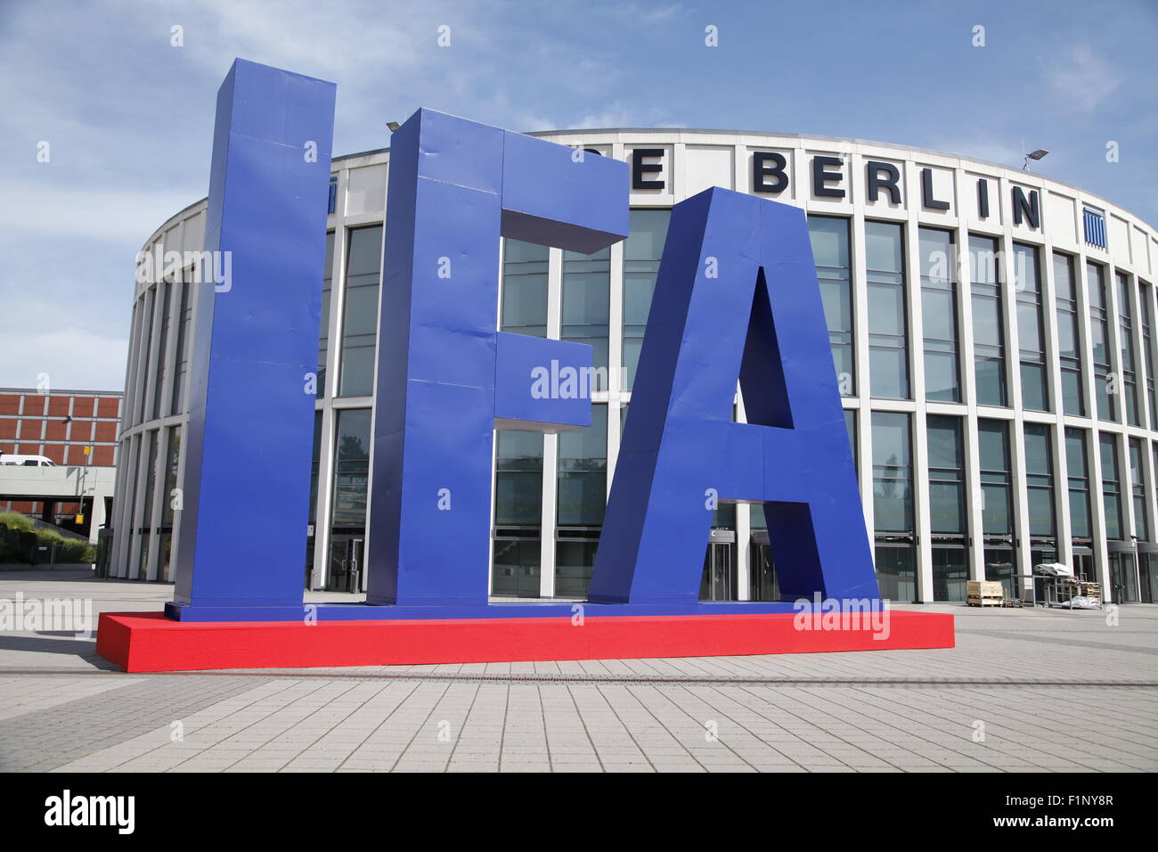 IFA logo presso la fiera di Berlino Foto Stock
