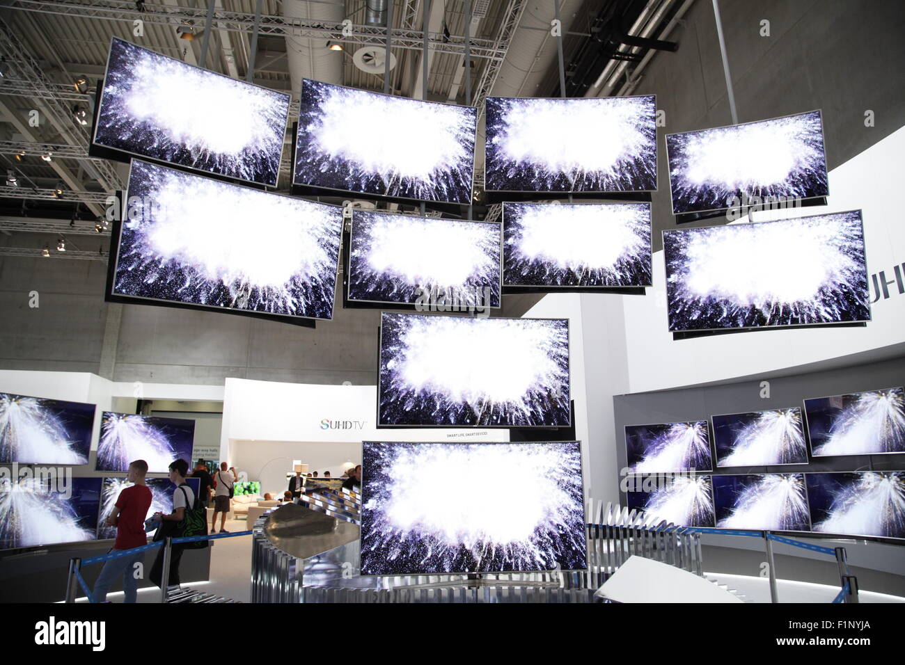 IFA 2015, Samsung UHDTV Televisione Foto Stock