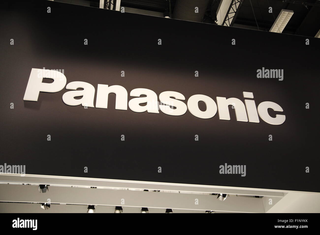 IFA 2015, Panasonic hall e il logo Foto Stock