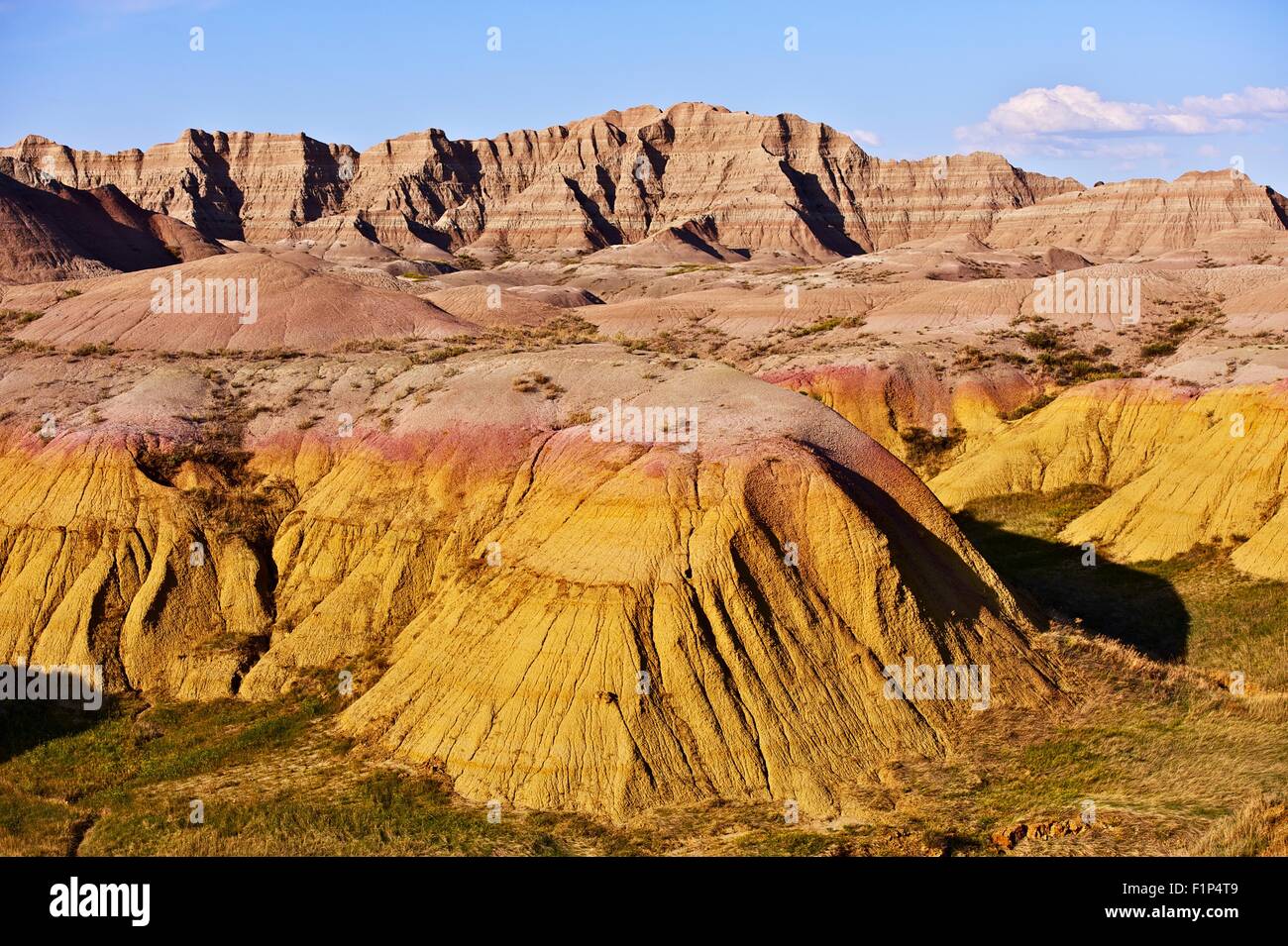 Parco nazionale Badlands, Dakota del Sud, Stati Uniti d'America. Badlands Paesaggio - Natura raccolta di fotografie Foto Stock
