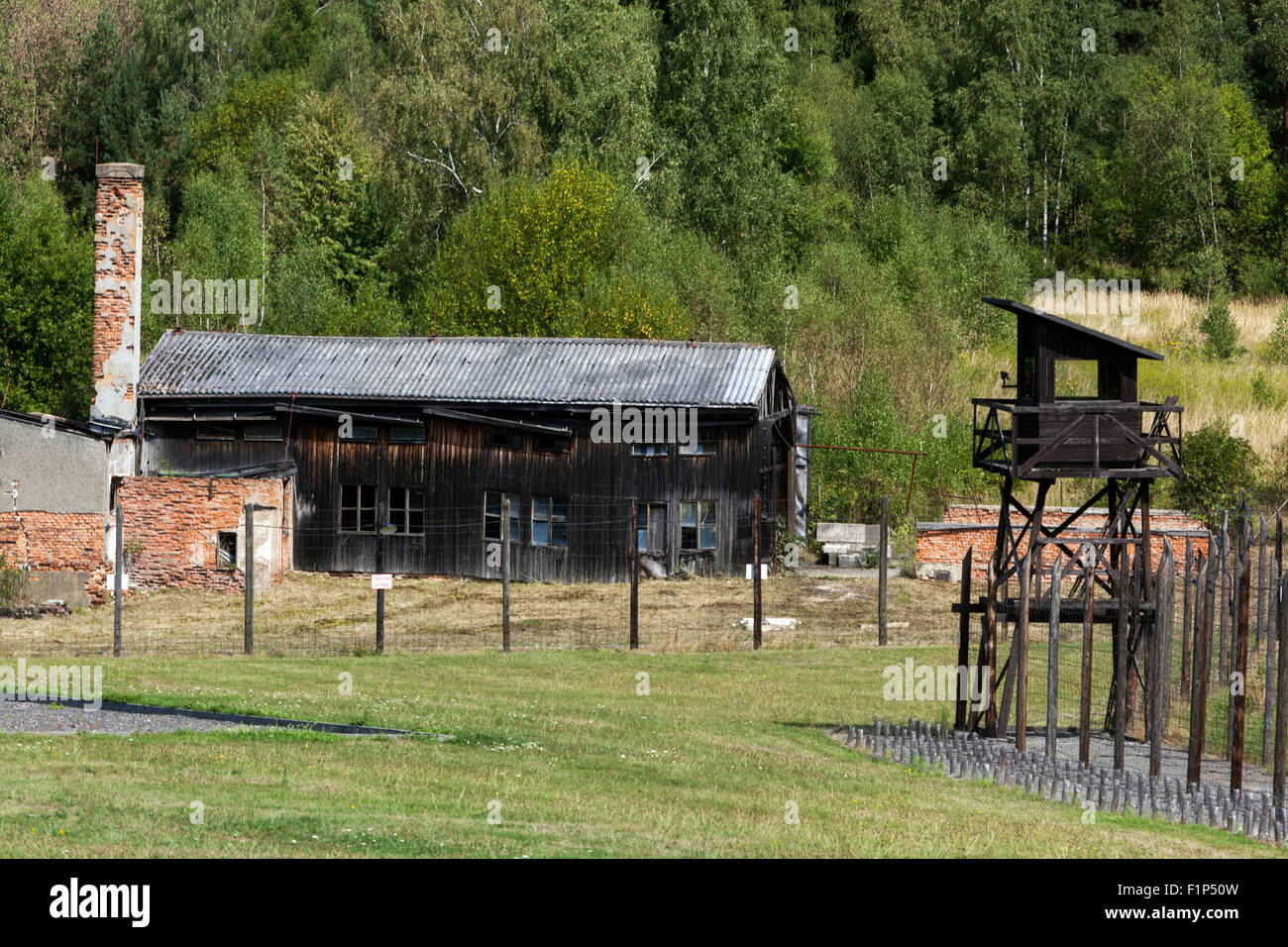 Vojna Memorial, Museo delle vittime del comunismo, vicino a Pribram, Repubblica Ceca, Europa campo di lavoro comunismo Cecoslovacchia Foto Stock