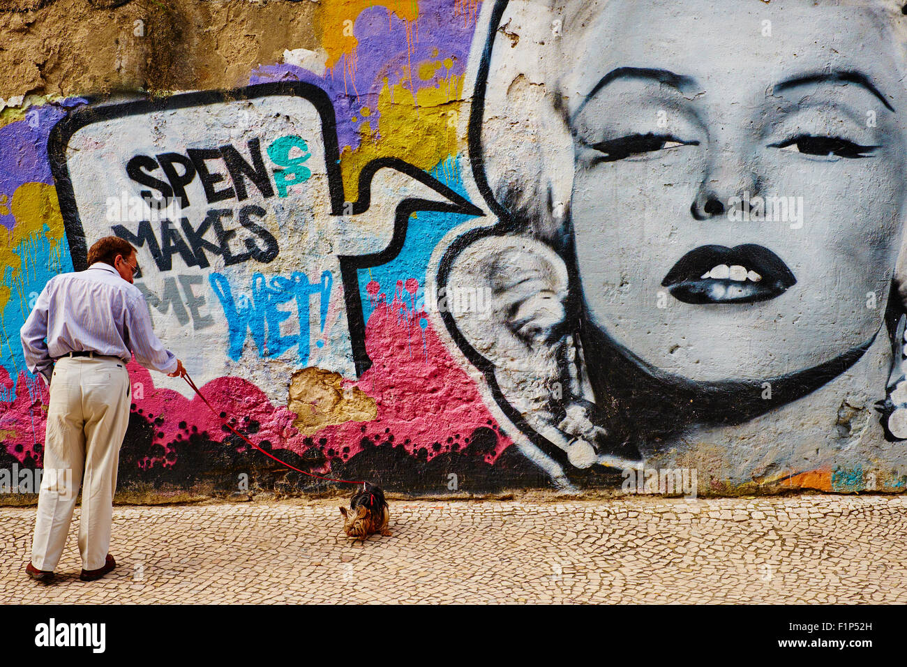 Il Portogallo, Lisbona, Arte di strada in strada di Lisbona Foto Stock