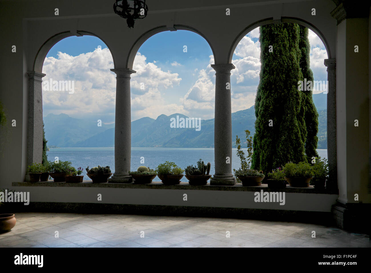 Interno Villa Monastero Varenna Lago di Como lombardia italia Foto Stock