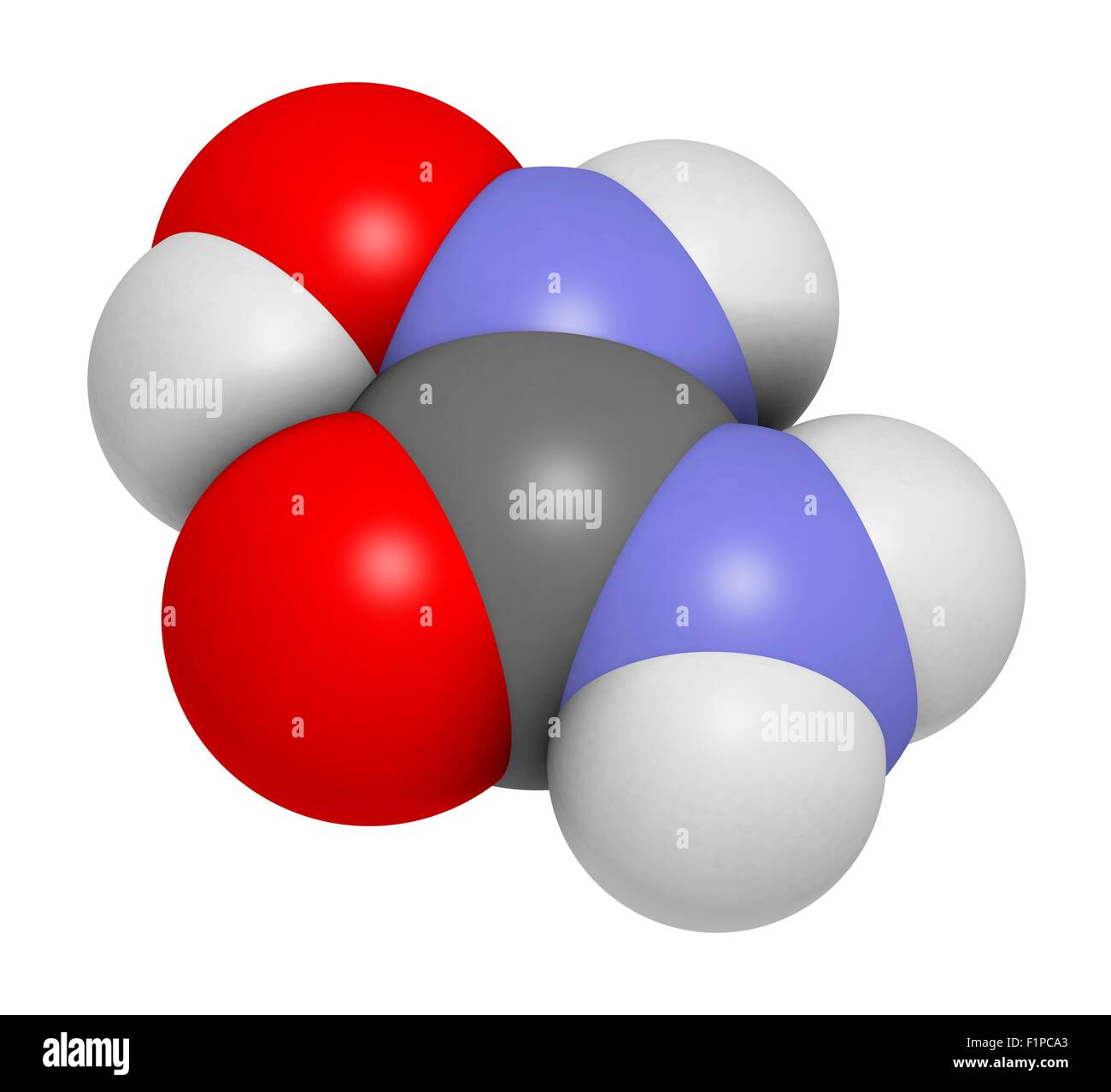 Idrossicarbammide cancro farmaco molecola atomi sono rappresentati come sfere con i tradizionali colori: idrogeno (bianco) carbon Foto Stock
