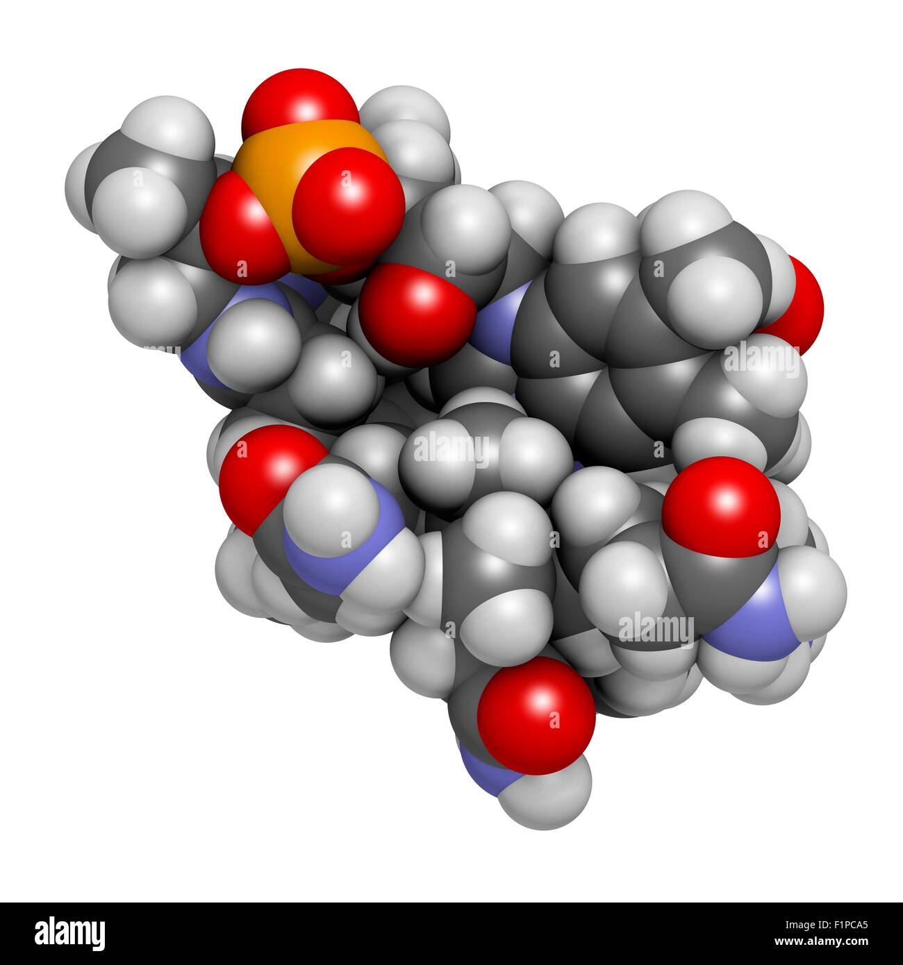 Idrossicobalamina vitamina B12 molecola spesso dato terapeuticamente in caso di carenza di B12 ma anche per il trattamento di avvelenamento da cianuro Foto Stock