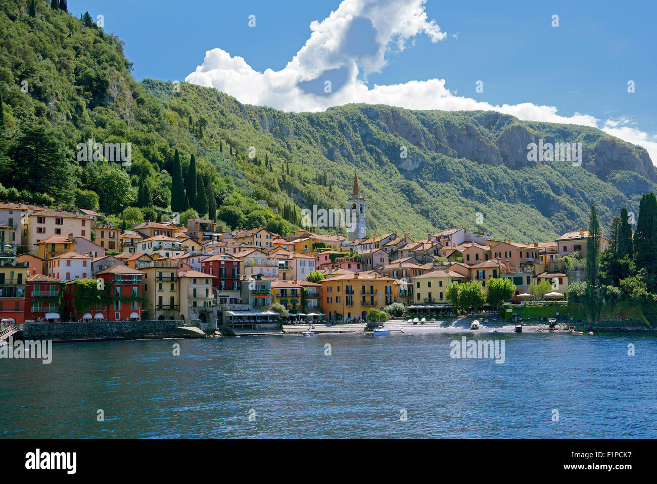 Varenna old town Lake Como lombardia italia Foto Stock