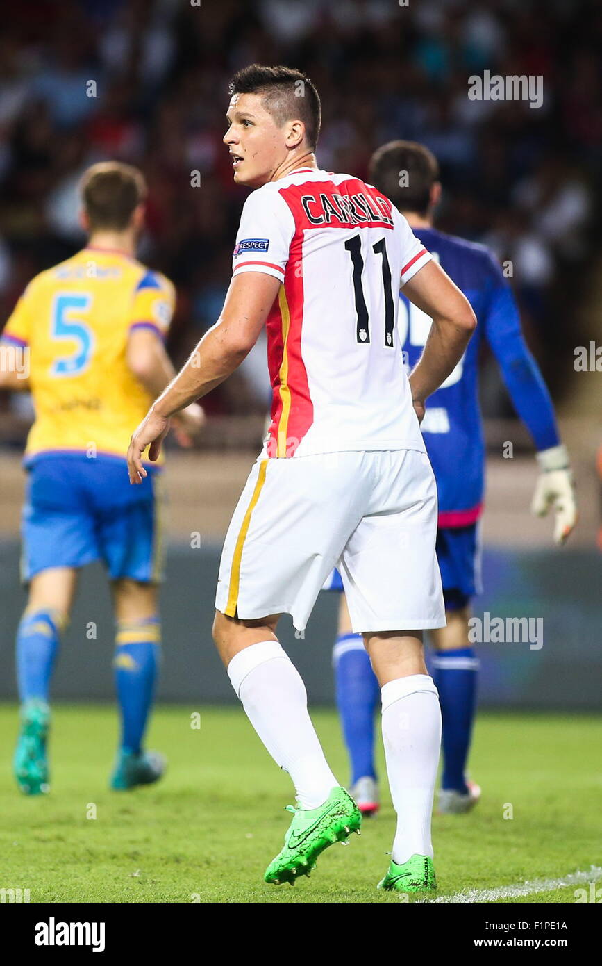 Guido Carrillo - 25.08.2015 - Monaco/Valence - Barrage retour - Champions League.Photo : Haouzi/Icona Sport Foto Stock