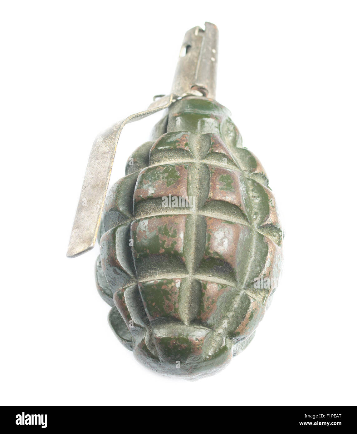 Isolato Hand Grenade Foto Stock