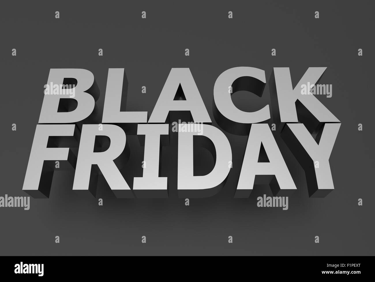 Venerdì nero - Marketing illustrazione. 3D reso 'Venerdì nero' in scala di grigi Foto Stock