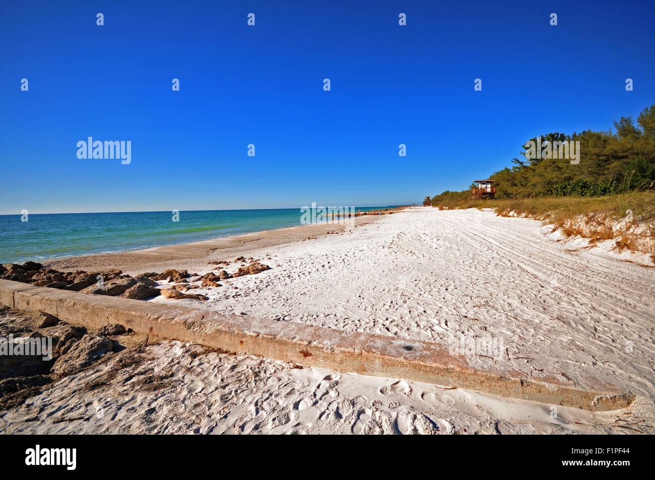 Florida Ocean Beach. Florida, Stati Uniti d'America. Piccola spiaggia vicino a Miami. Oceano Atlantico. Foto Stock