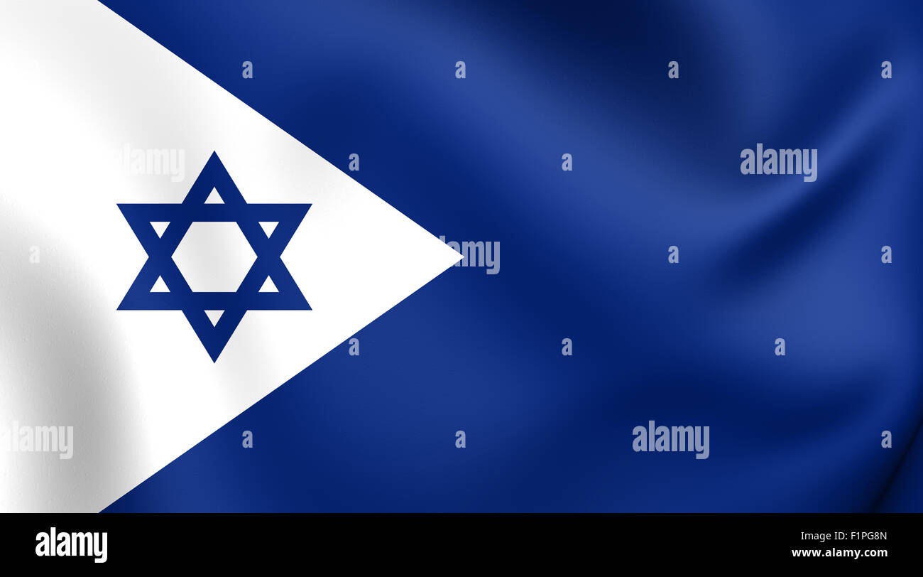 Naval Ensign di Israele. Close up. Foto Stock