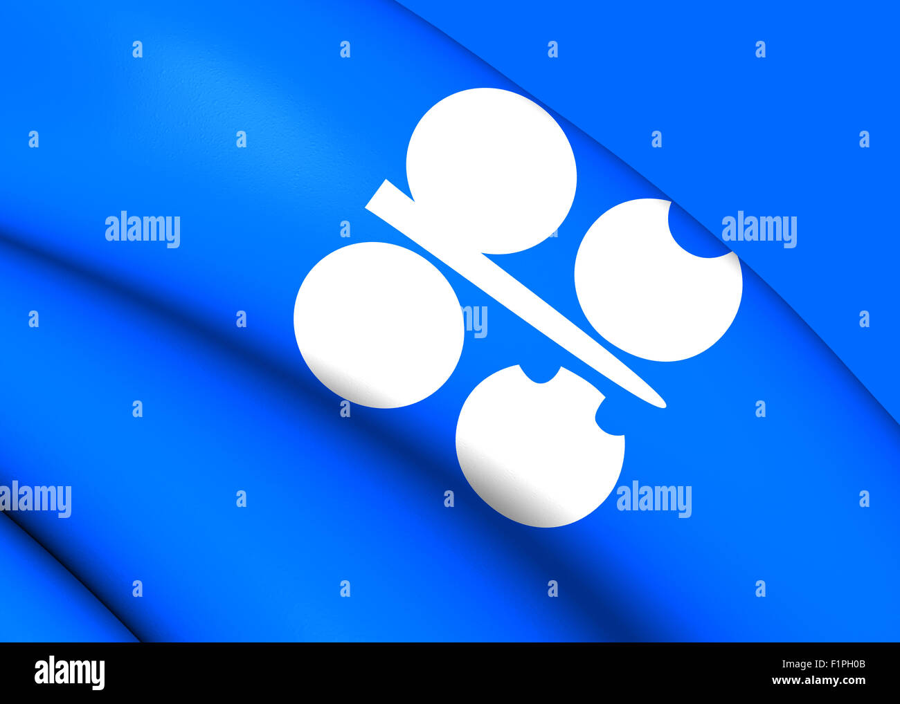 3D bandiera dell'OPEC. Close up. Foto Stock