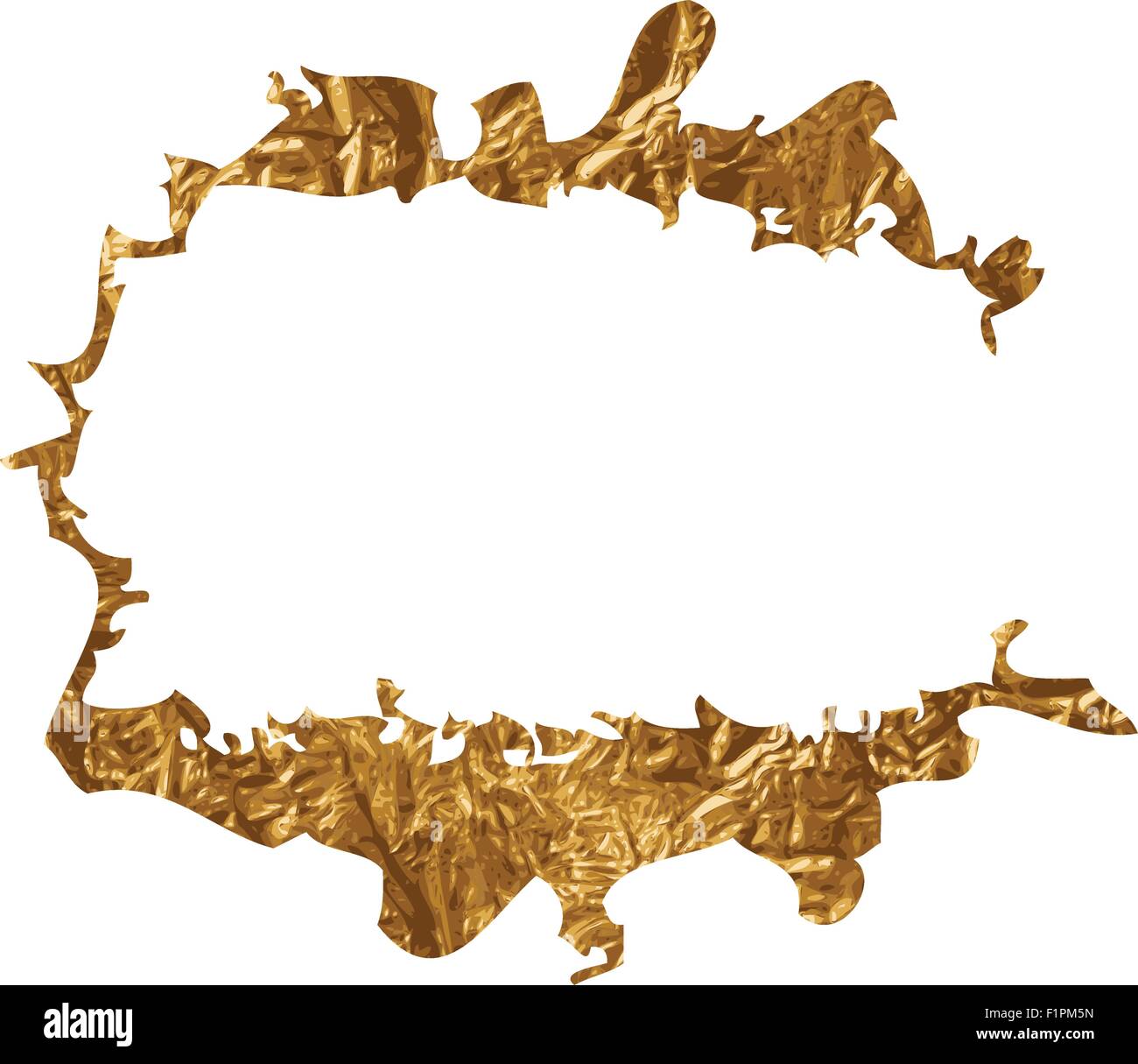 Golden inky grunge splash illustrazione vettoriale Illustrazione Vettoriale