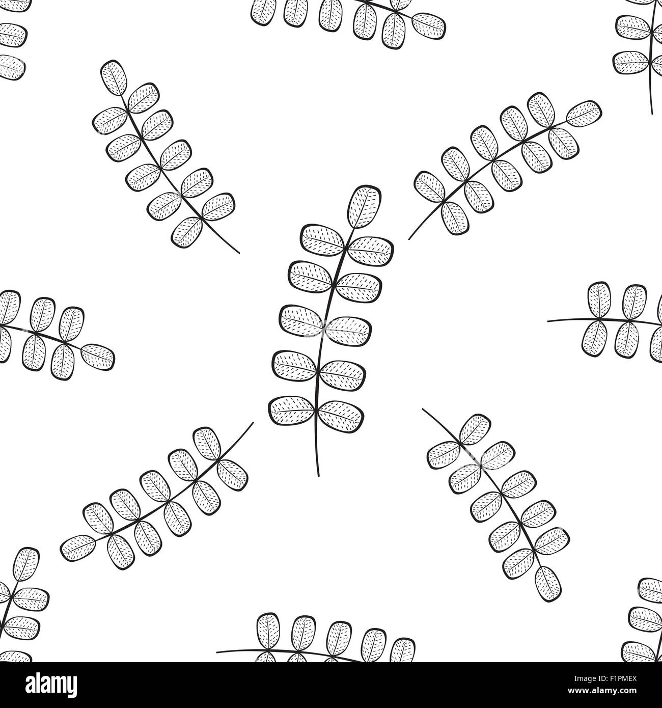 Vector seamless pattern. Sfondo floreale con casualmente disperse rami Illustrazione Vettoriale