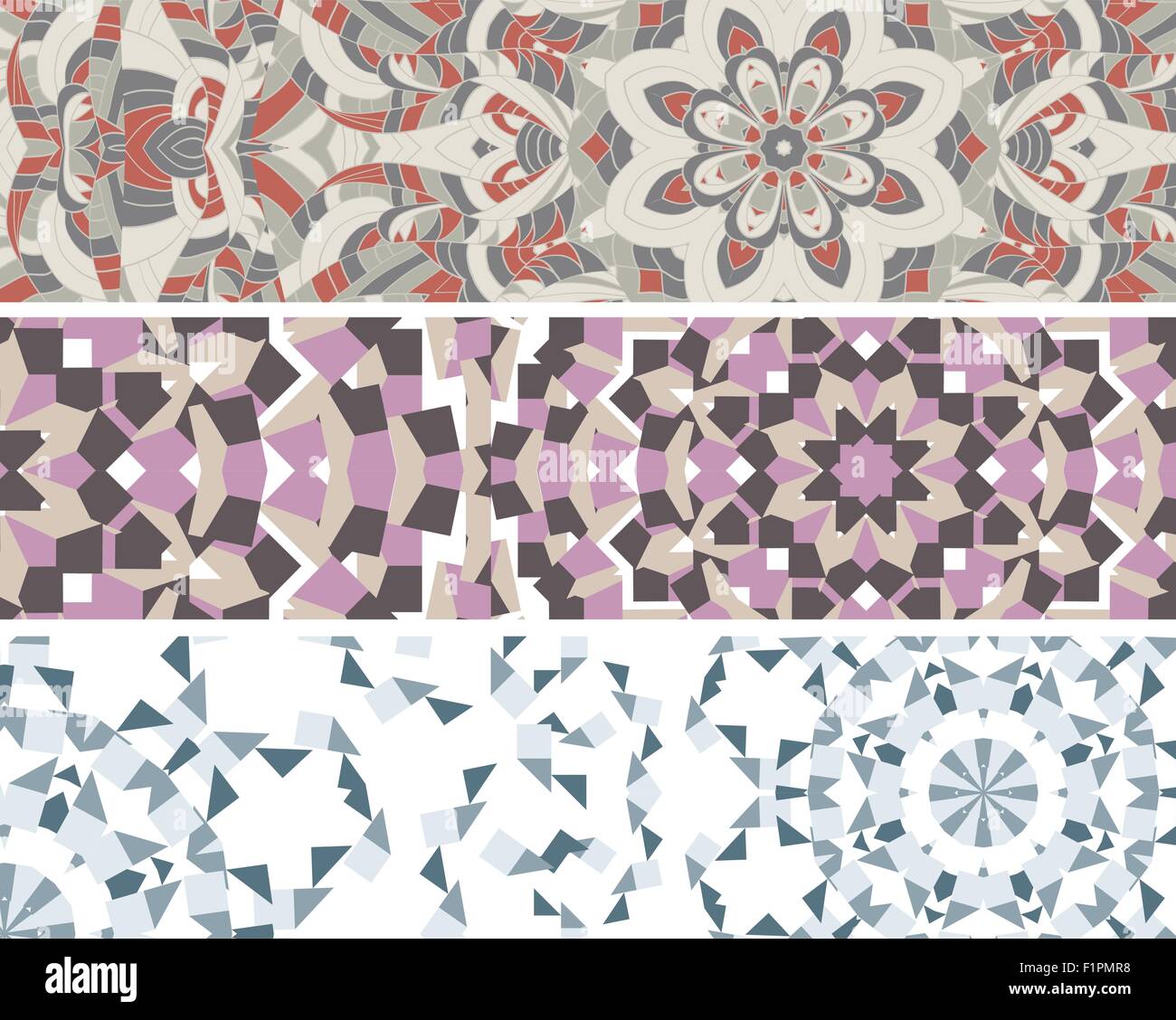 Banner con pattern colorati illustrazione vettoriale Illustrazione Vettoriale