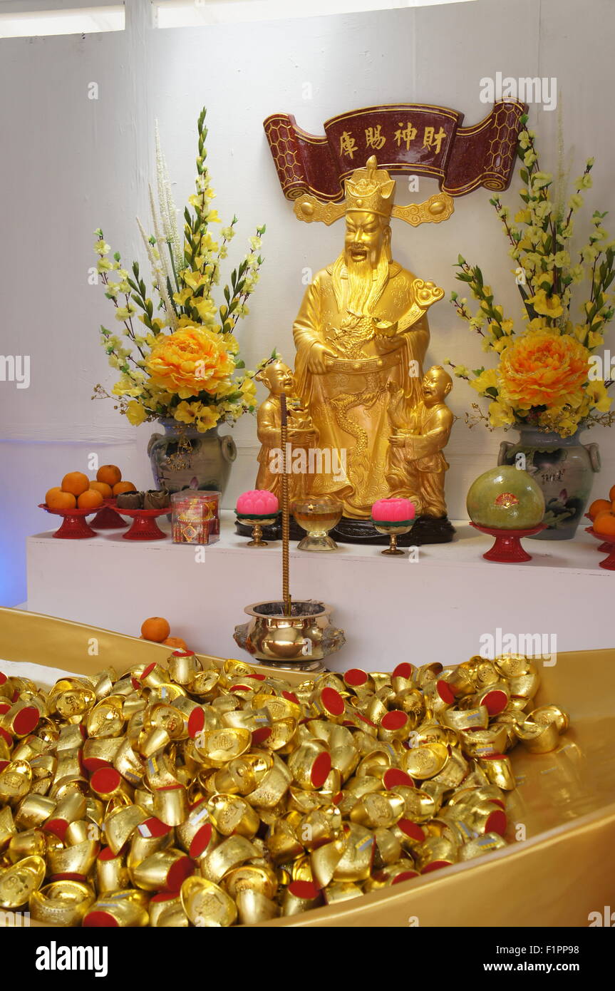 Altare di Dio taoista di Fortune Foto Stock
