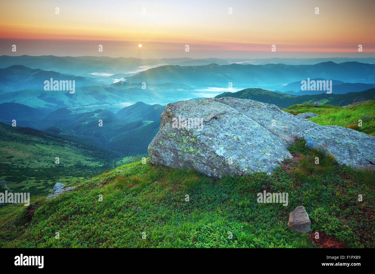Paesaggio di montagna. Composizione della natura. Foto Stock