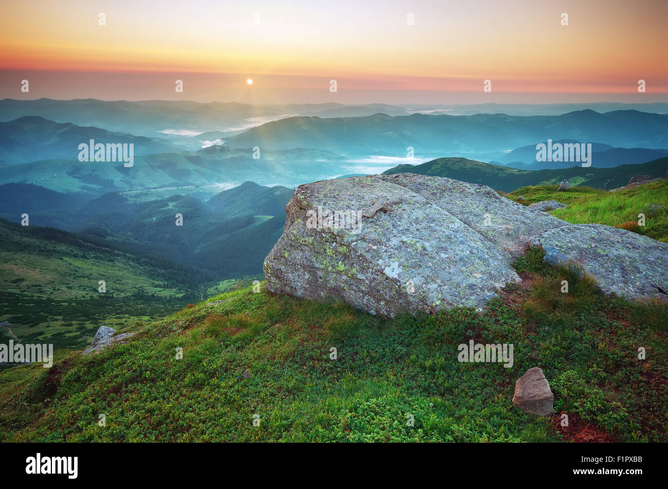 Paesaggio di montagna. Composizione della natura. Foto Stock
