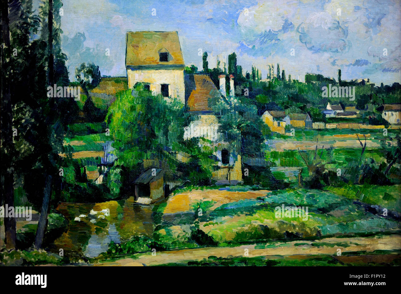 Paul Cézanne mulino sul Couleuvre a Pontoise 1881 Foto Stock Paul Cézanne mulino sul Couleuvre a Pontoise 1881 Foto Stock