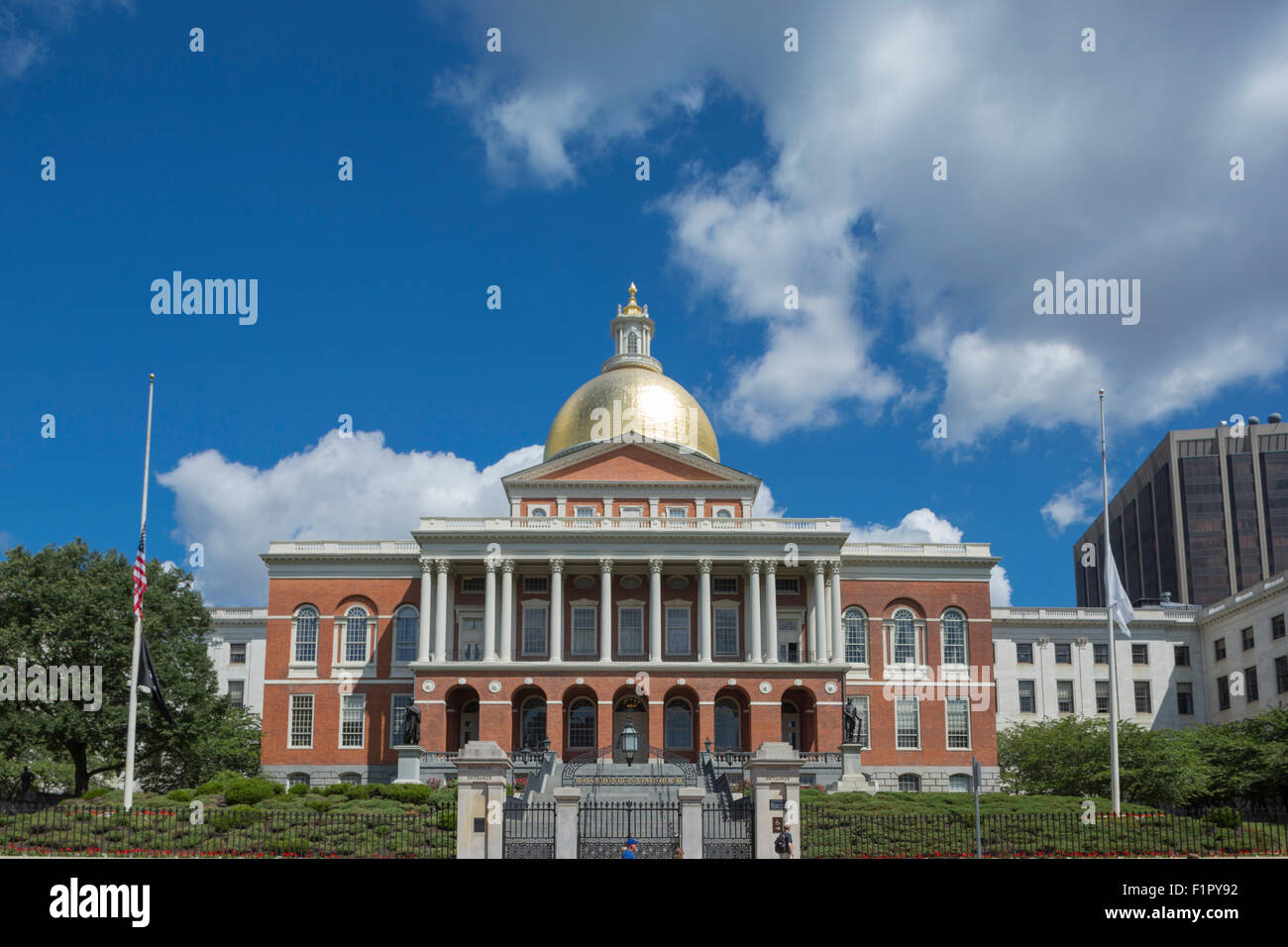 MASSACHUSETTS STATE HOUSE BEACON STREET Boston Massachusetts, STATI UNITI D'AMERICA Foto Stock