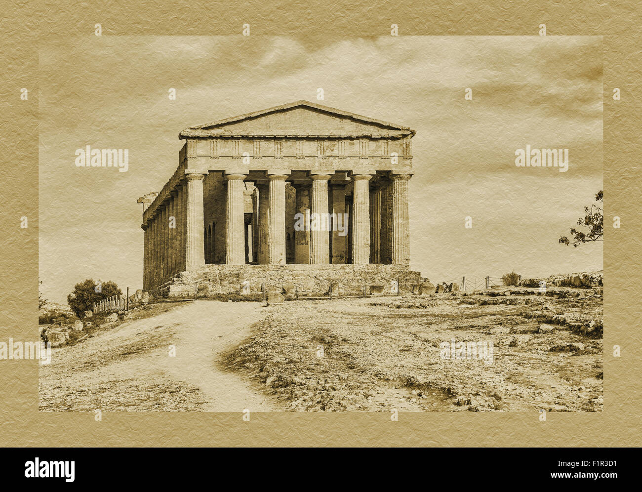 Il Tempio della Concordia appartiene ai siti archeologici di Agrigento e la Valle dei Templi, Sicilia, Italia, Europa Foto Stock