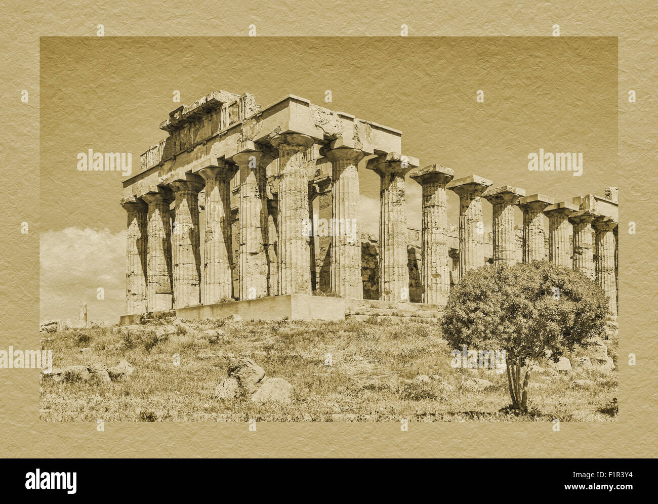 Il Tempio di Hera appartiene ai siti archeologici di Selinunte, provincia di Trapani Castelvetrano, Sicilia, Italia, Europa Foto Stock