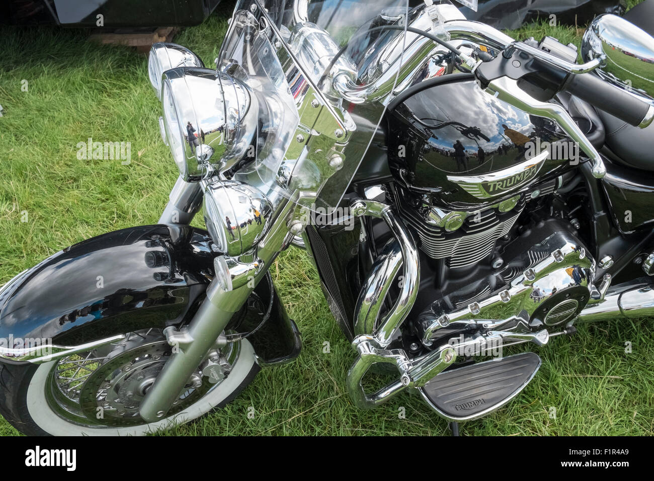 Moderne motociclette Triumph close up Foto Stock