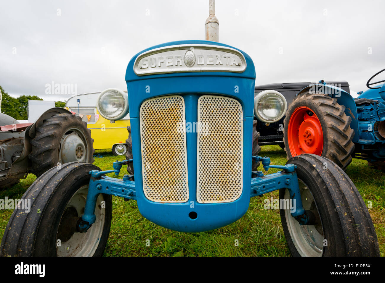 Un Fordson Major Diesel trattore al Beckbury Show 2015 Shropshire Regno Unito Foto Stock