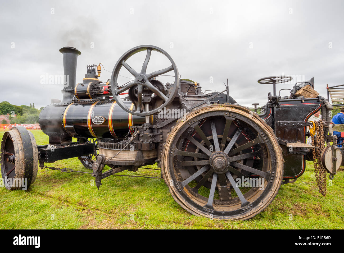 Il capo di un vapore alimentato il motore del trattore al Beckbury Show 2015 Shropshire Regno Unito Foto Stock