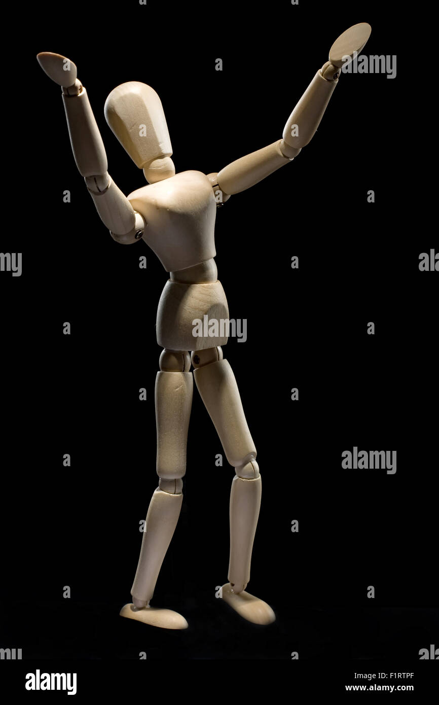 Figura umana - le braccia in alto Foto Stock