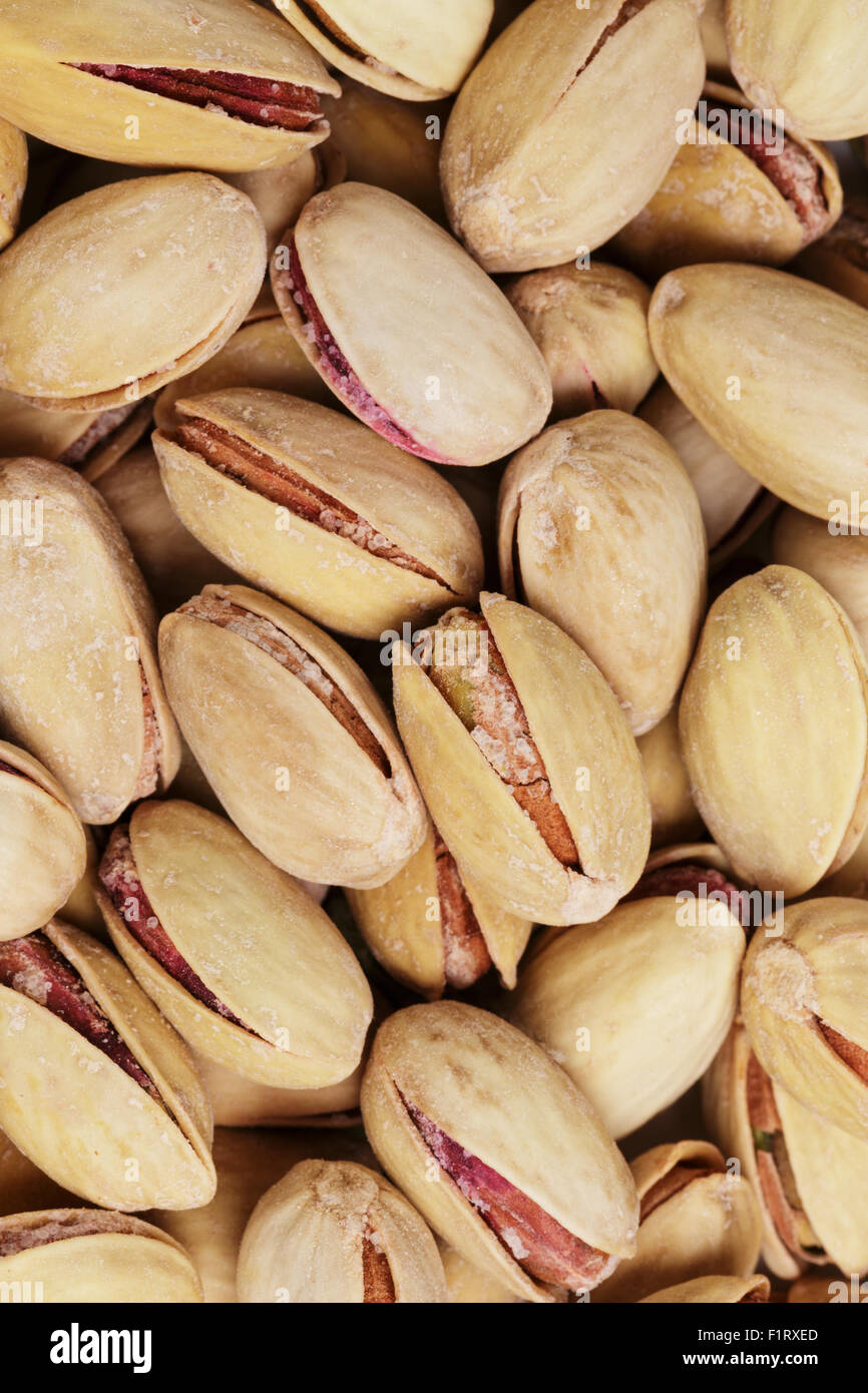 Pistacchi shot direttamente dal di sopra Foto Stock