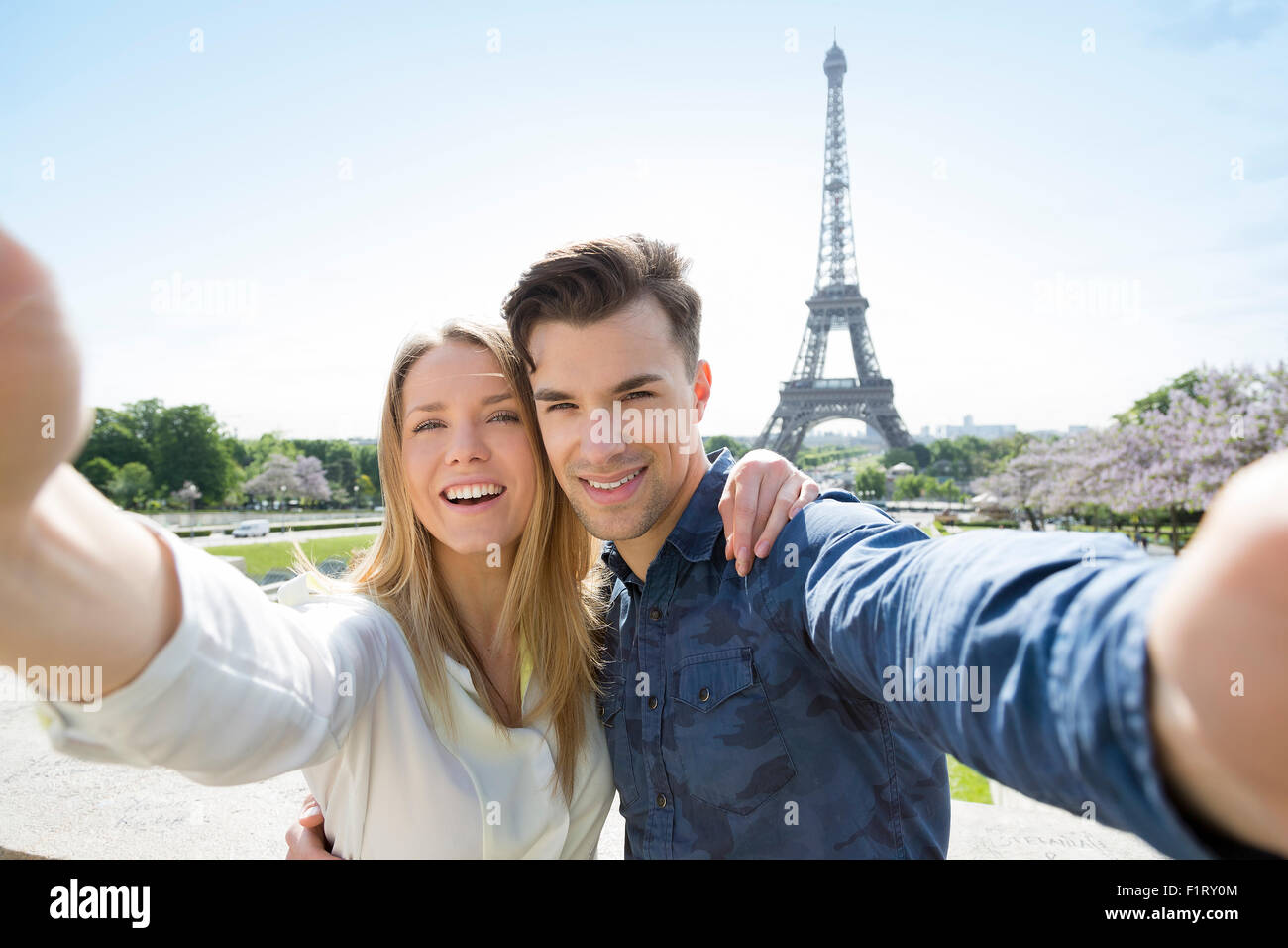 Matura in visita a Parigi Foto Stock