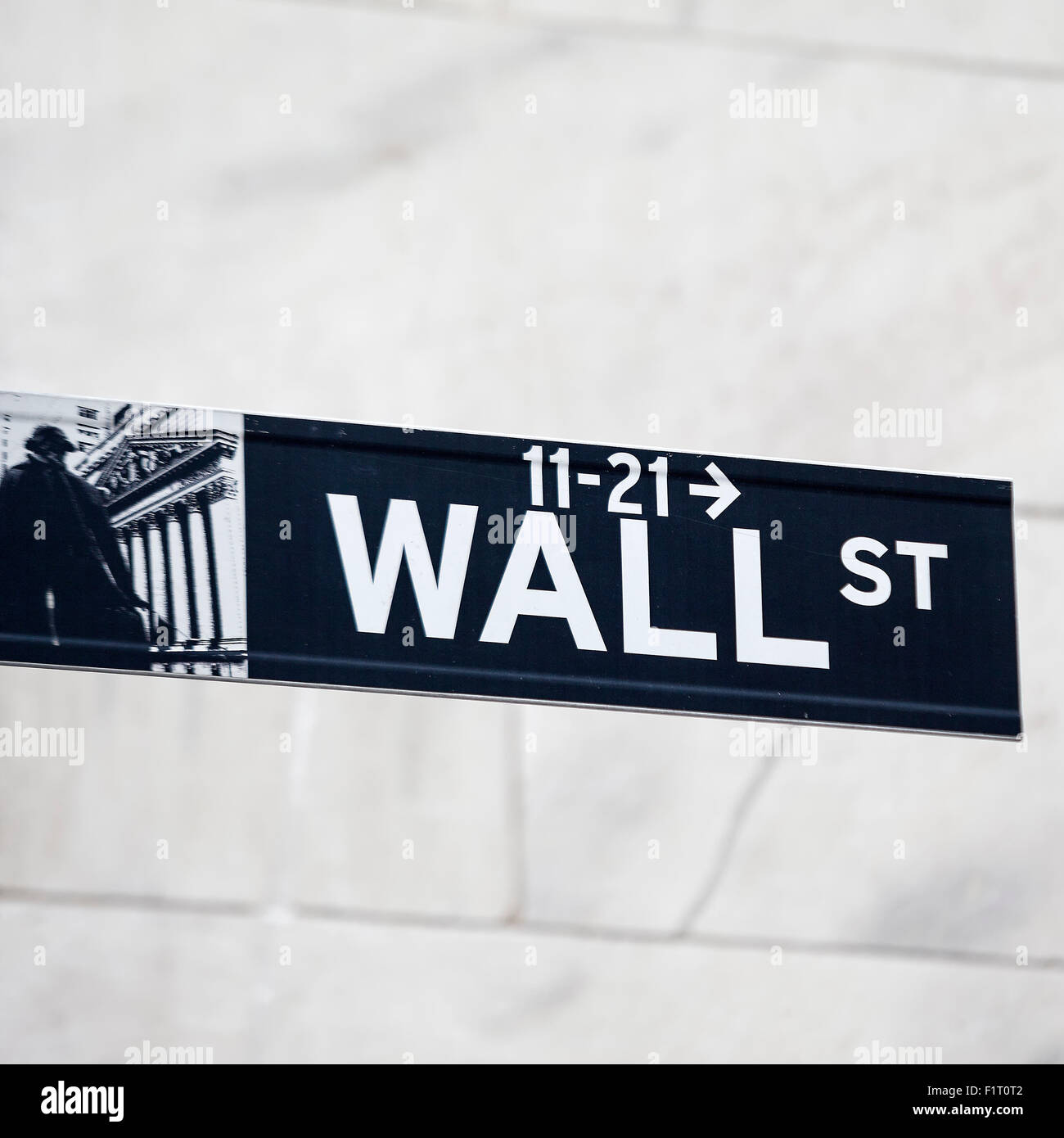 Wall street sign in New York Foto Stock