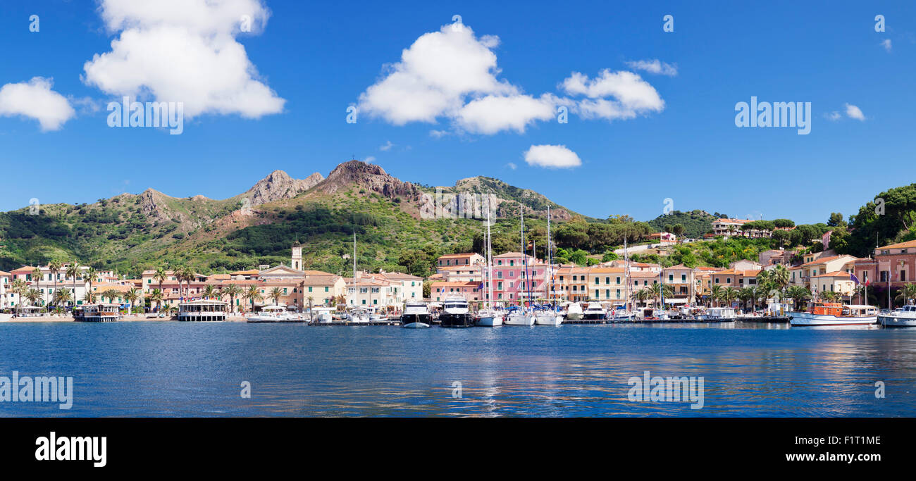 Porto Azzurro, Isola d'Elba, Provincia di Livorno, Toscana, Italia, Europa Foto Stock