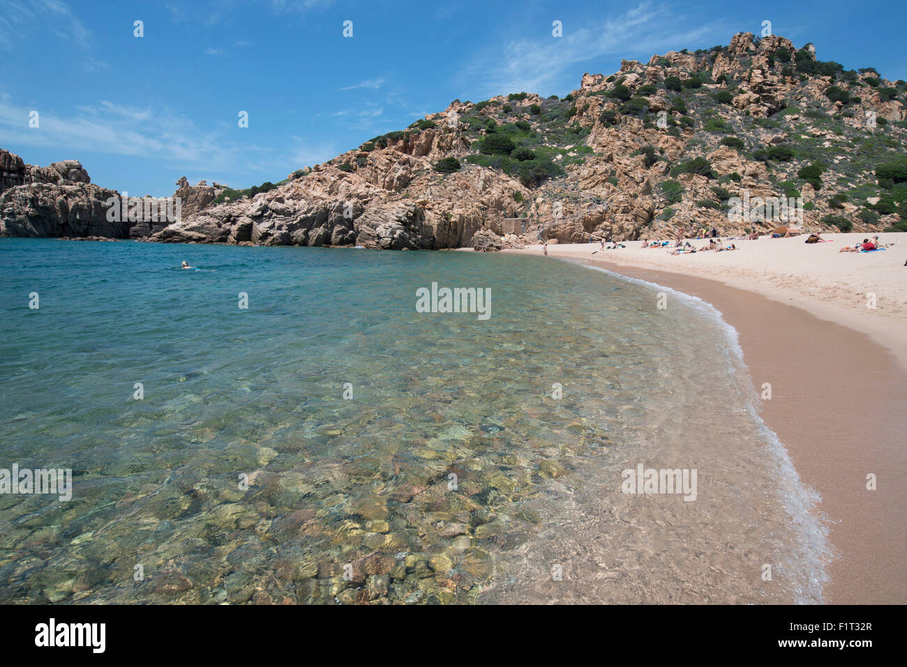 Spiaggia Li Cossi a Costa Paradiso, Sardegna, Italia, Mediterraneo, Europa Foto Stock