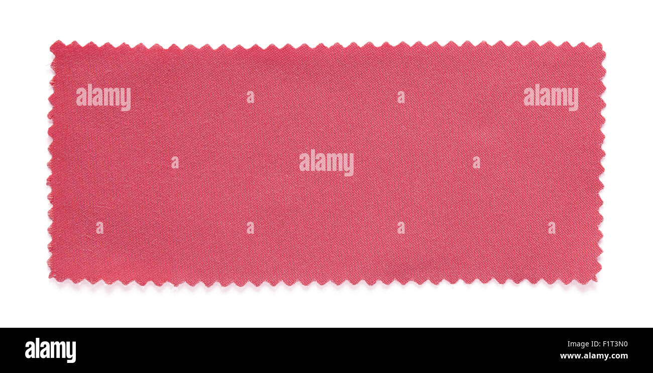 Tessuto rosa swatch campioni isolati su sfondo bianco Foto Stock