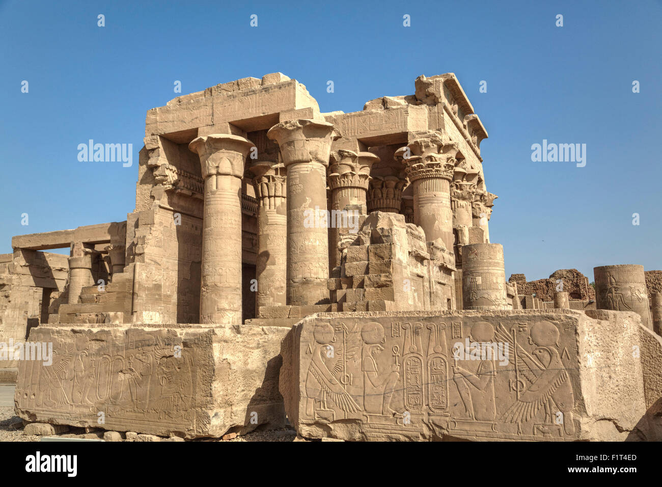 Tempio di Haroeris e Sobek, Kom Ombo, Egitto, Africa Settentrionale, Africa Foto Stock